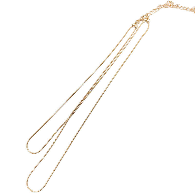 Double Layered Chain Necklace Women