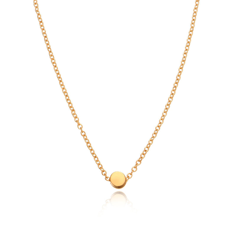 Disc Round Pendant Necklace