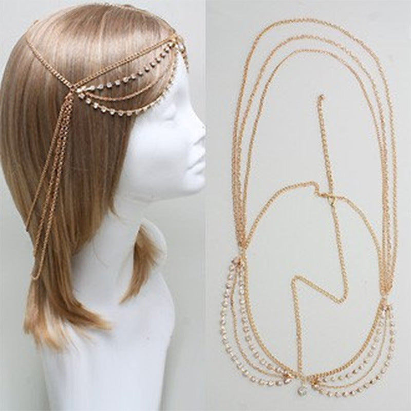 Head Jewelry Chain Rhinestone Headdress
