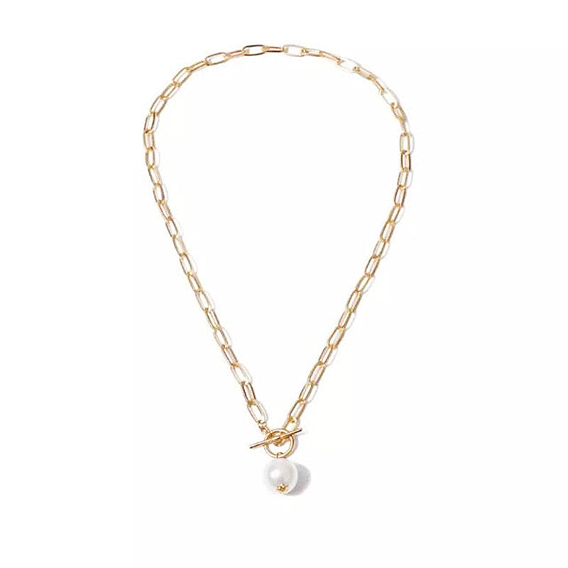 Baroque Pearl Pendant Choker Necklace