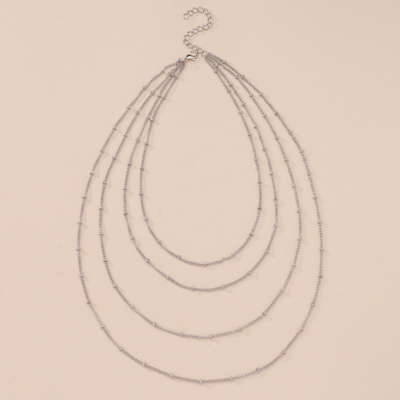 Ball Chain Double Layer Chain Necklace