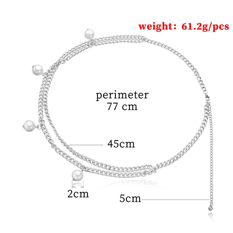 Waist Beads Plus Size Pearl Body Chain
