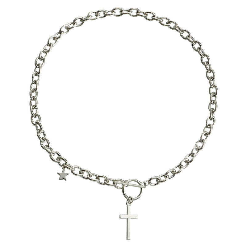 Chunky Chain Cross pendant Necklace