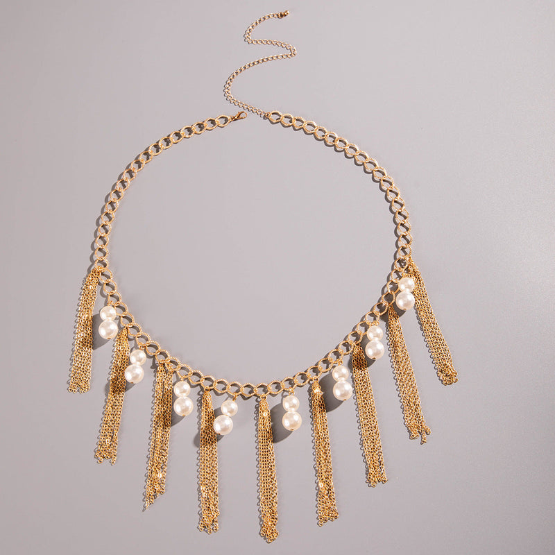 Bestone Rhinestone Chain Waist Multi-layer Body Chain