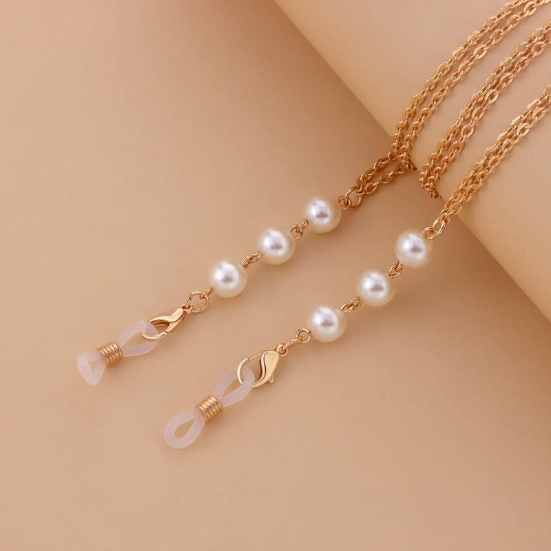 Pearl Glasses Chain Necklace Sunglasses Eyewear