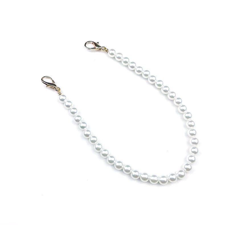 Lady Hand Bag Chain Bags White Pearl Chain