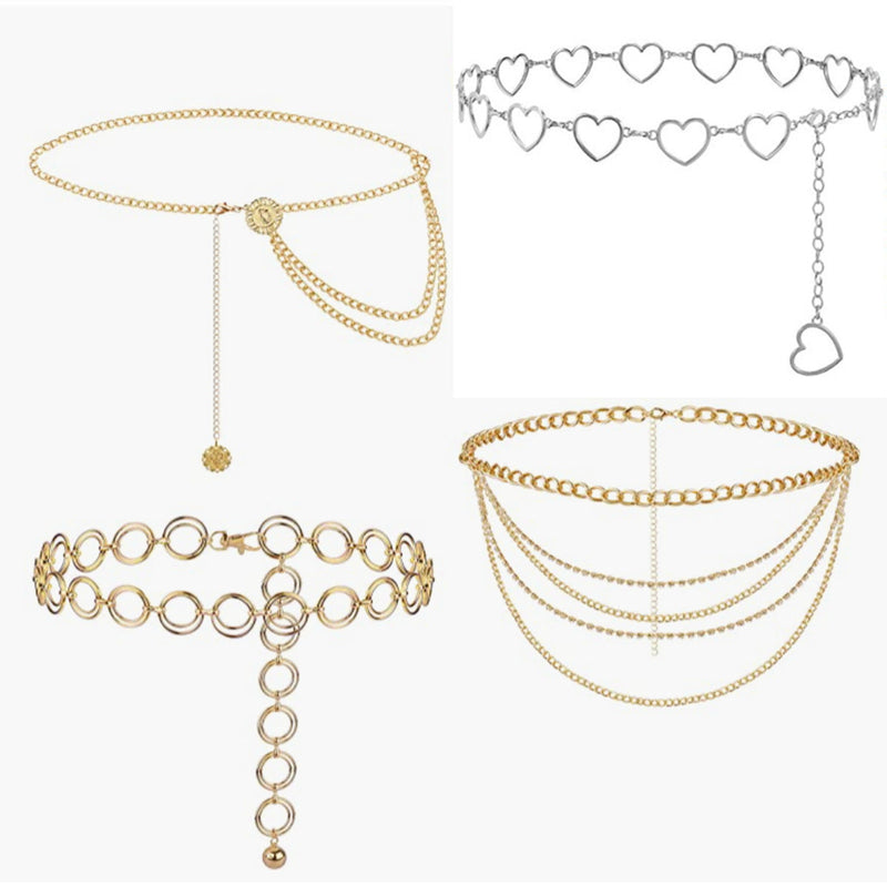 Layered Coin Belly Chain Bikini Belt Chain Gold Coin Tassels Waist Body Jewelry