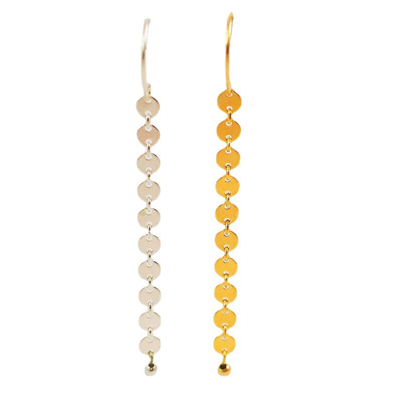 Coins Tassel Drop Earrings