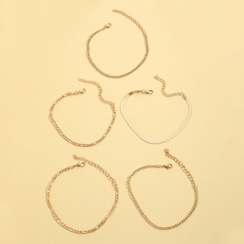 Summer Jewelry Multi-Layer Beach Chain Anklets Jewelry