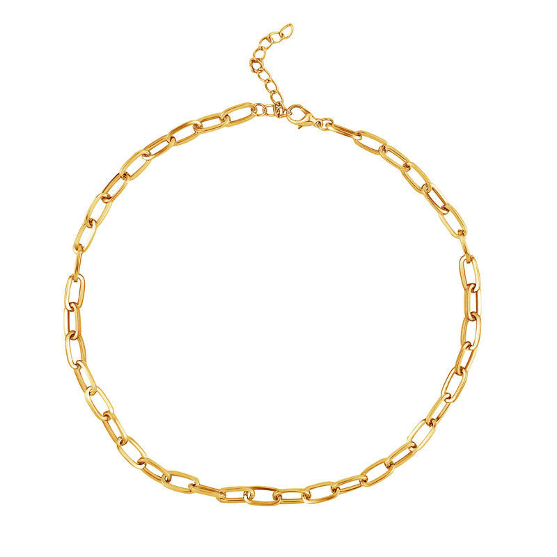 Dainty Paper clip Link Chain Necklace Bracelet