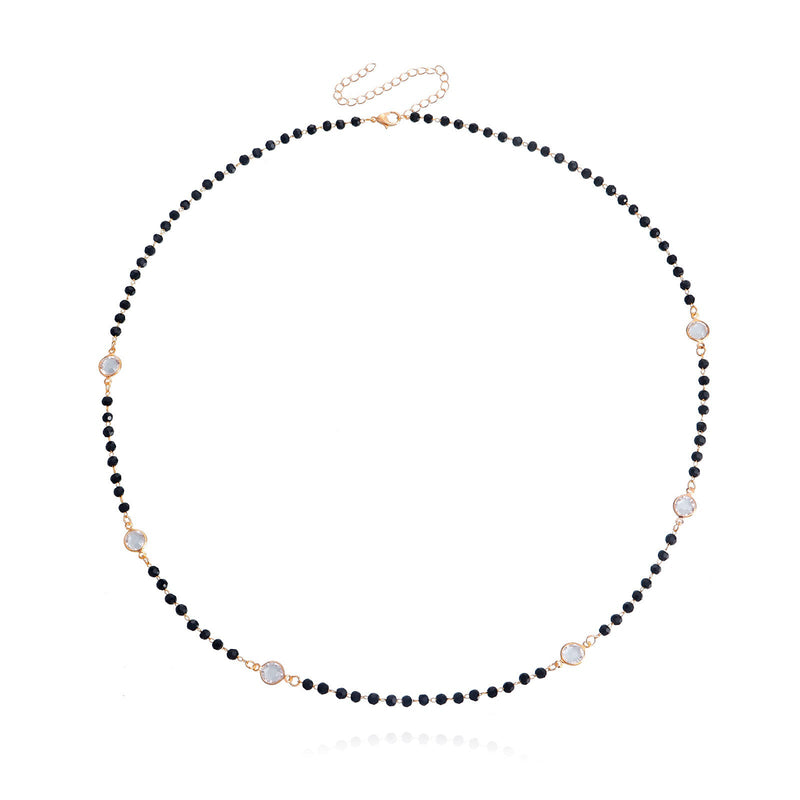 Daily Wear Black Beads Long Necklace