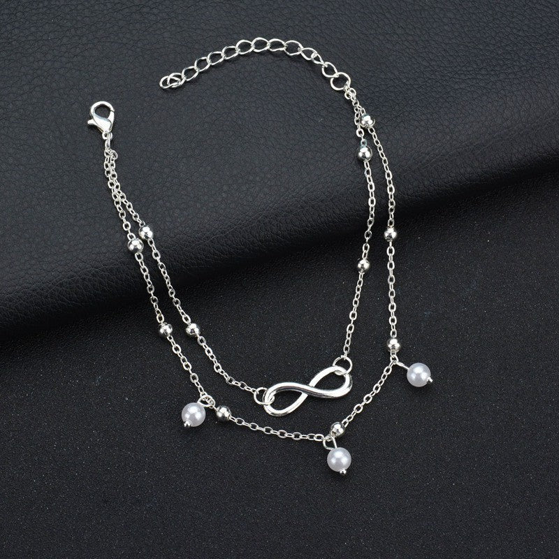 Bohemian Imitation Pearl Anklets Jewelry