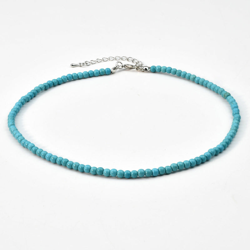 Turquoise Beaded Choker Necklace