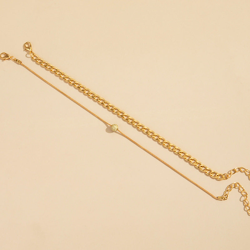 Hip Hop Bead Cuban Chain  Anklet Jewelry