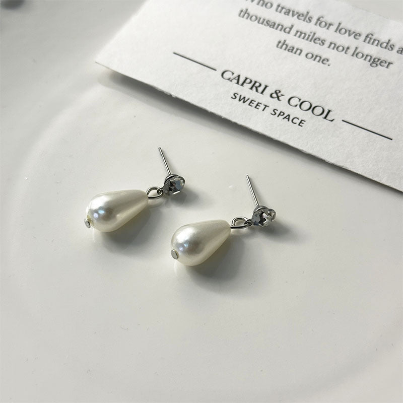 Pearl Heart Necklace Jewelry Set