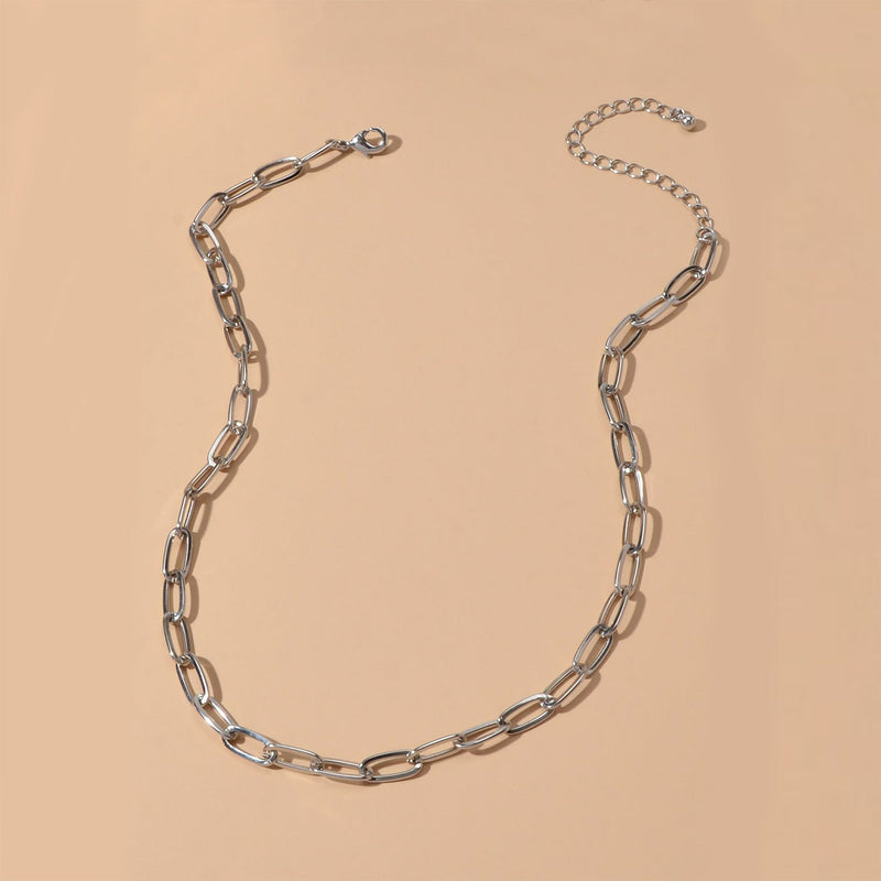 Paperclip Chain Chokers Necklaces