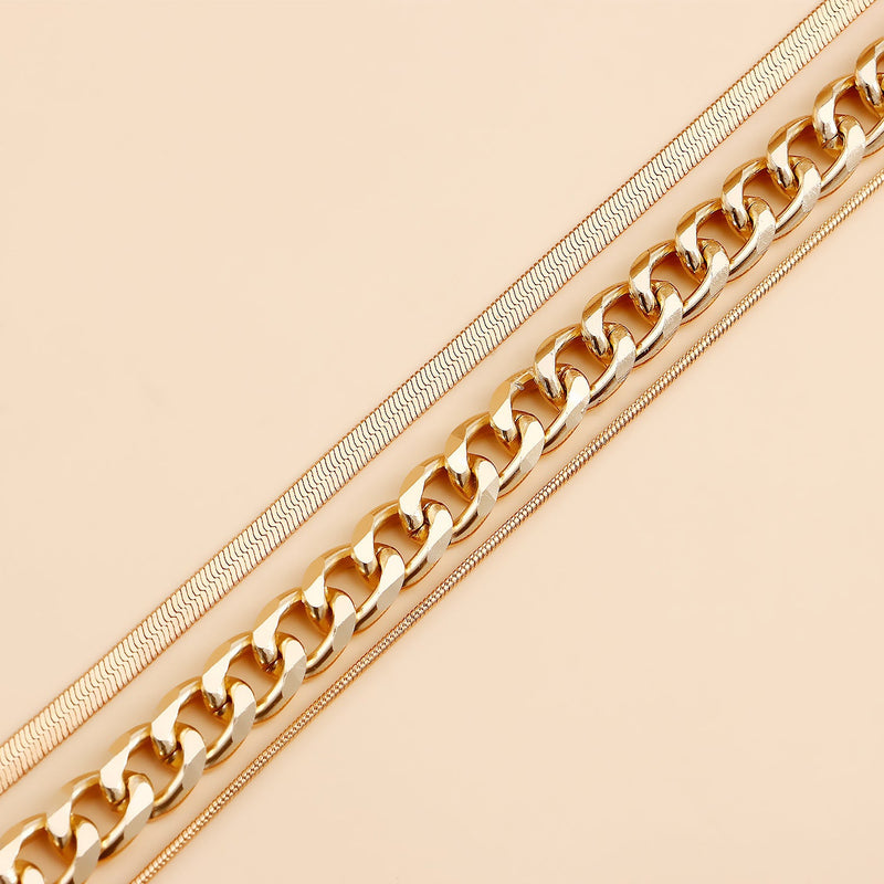 Simple Punk Thick Chain Snake Bone Chain Necklace