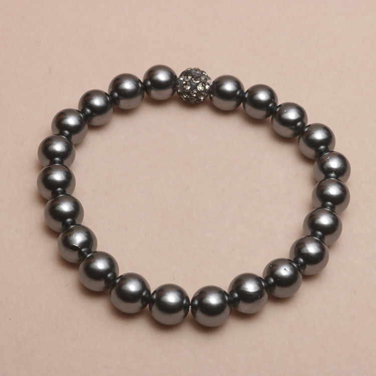Elastic Beaded Shell Pearl Bracelet