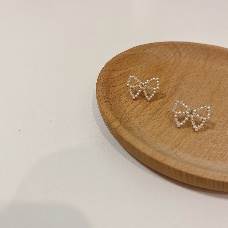 Fashion Party Bow Pearl Earrings