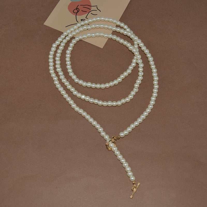 Long Pearl Necklace Costume Pearl Jewelry