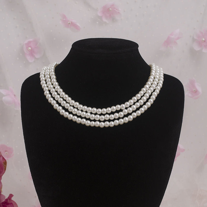 Women Jewelry Pearl Bead Necklace Long Sweater Chain