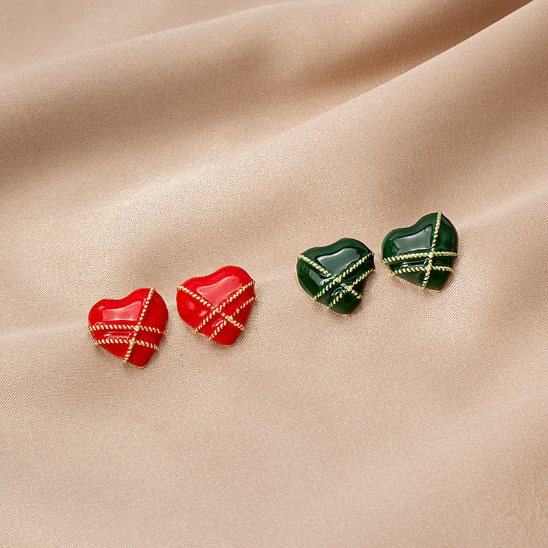 Enamel Heart Jewelry Earrings