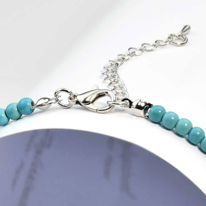 Turquoise Beaded Choker Necklace