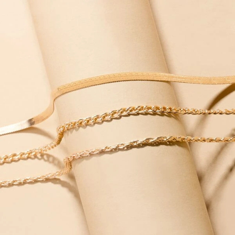 Vintage Twist Chain Necklace Multi-layer