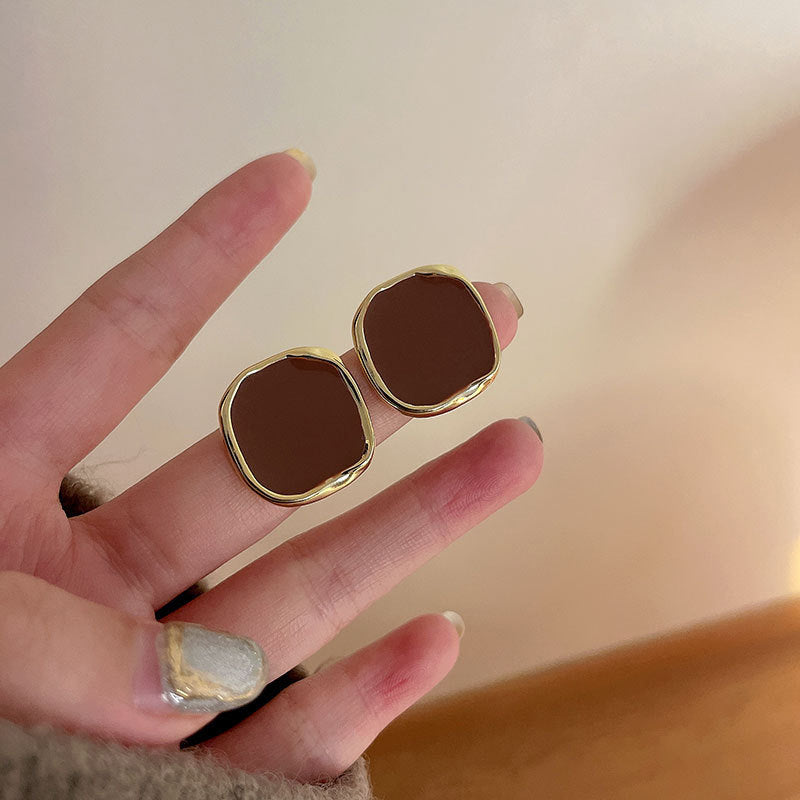 Retro Irregular square Earrings