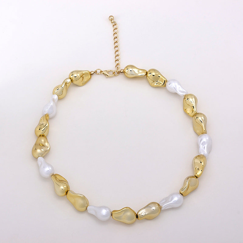 Irregular Pearl Pendant Necklace for Women