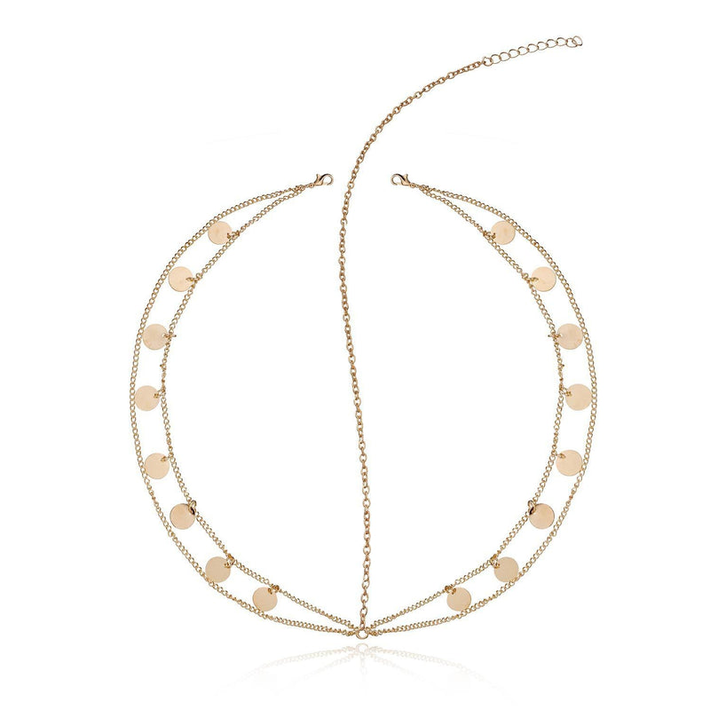 Bohemia Tassel Round Charm Head Chain