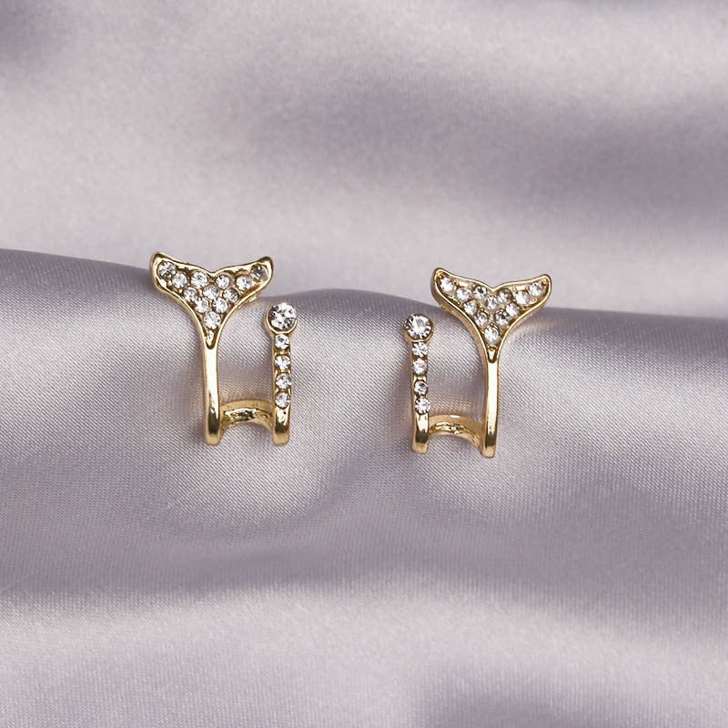 Rhinestone Mermaid Tail Earring