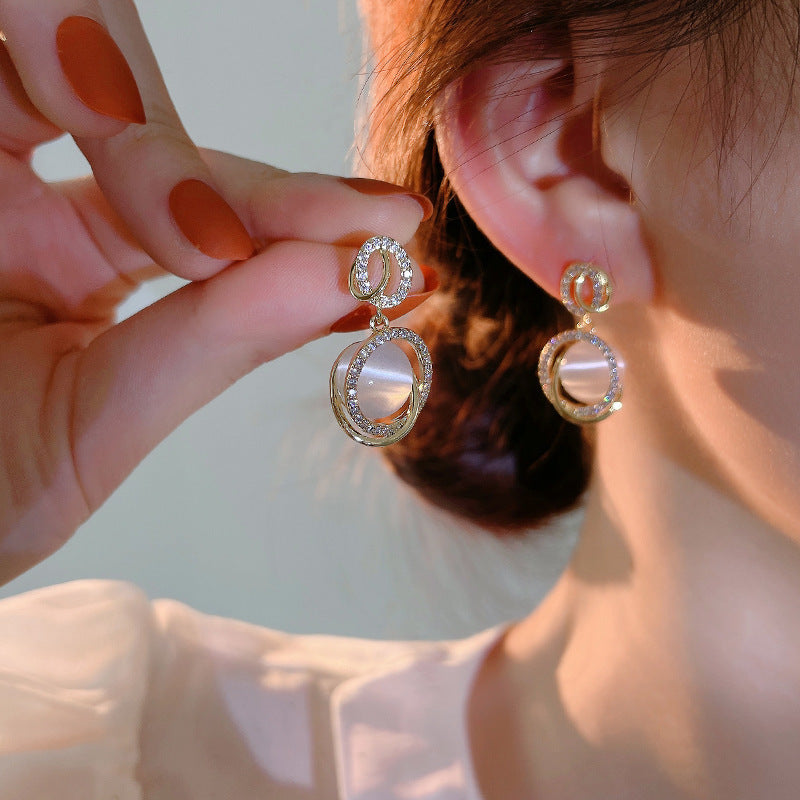 Romantic Opal Stone Earrings