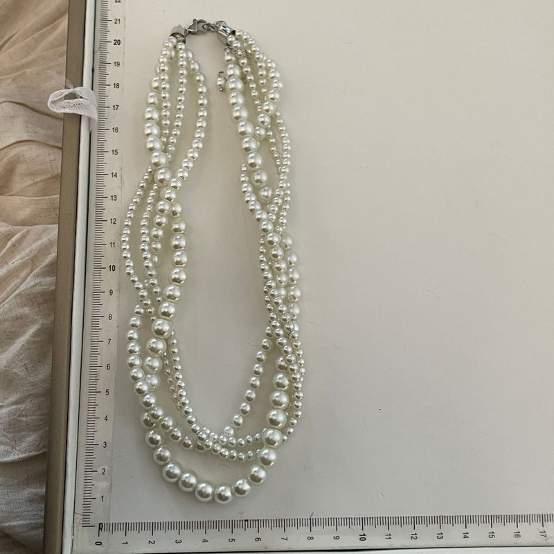 Pearls Jewelry Multilayer Pearl Necklace for Women