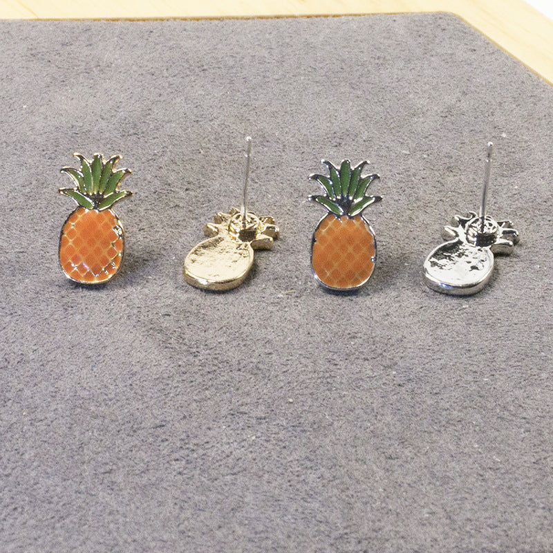 Love pineapple stud earrings set