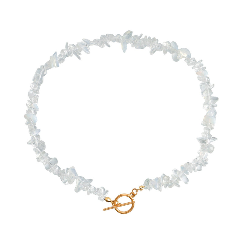 Natural Irregular transparent Stone Necklace