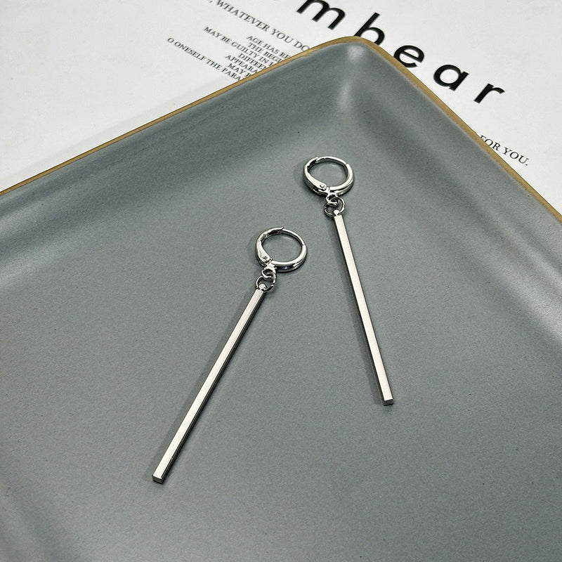 Long Geometric Drop Earrings