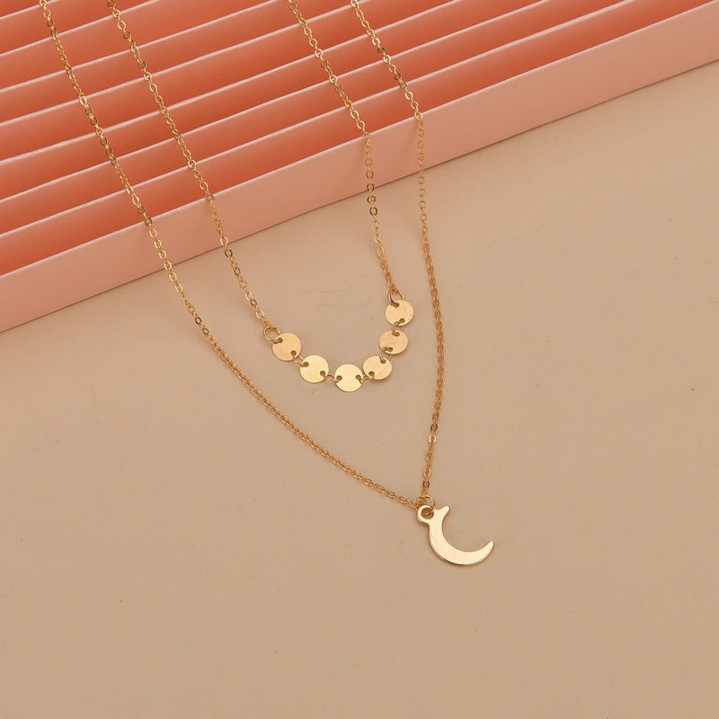 Crescent Moon Stars Necklaces for Women