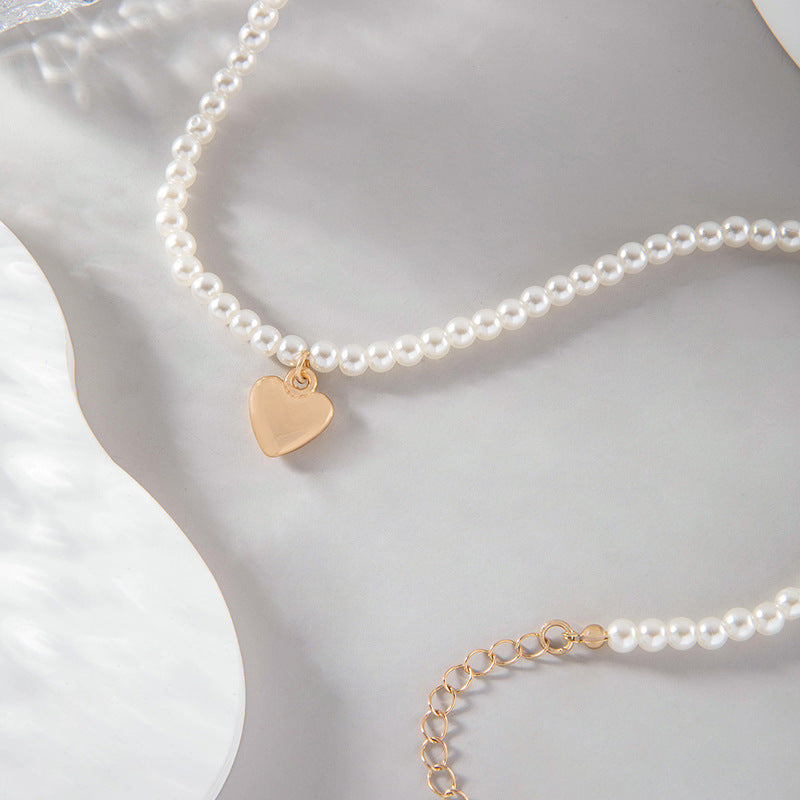Love Pendant Pearl Necklace