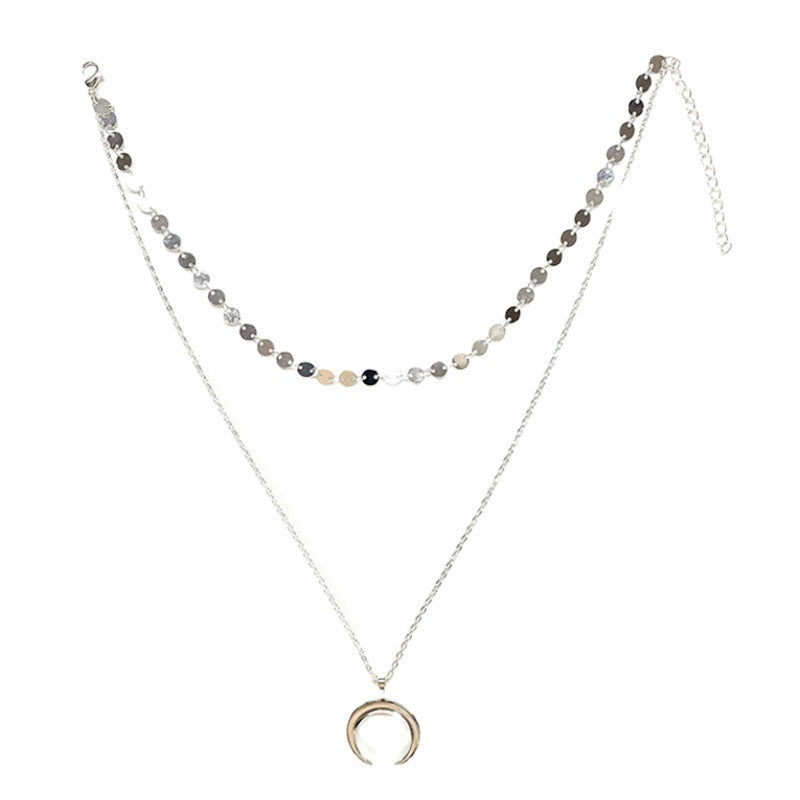 Bohemian Double Horn Necklace for Women