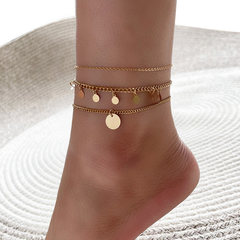 Multi Layers Women Chain Foot Bracelet