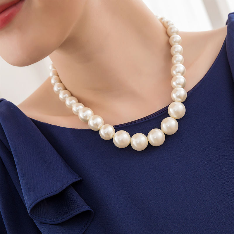 Simple Imitation Pearl Choker Necklace for Women