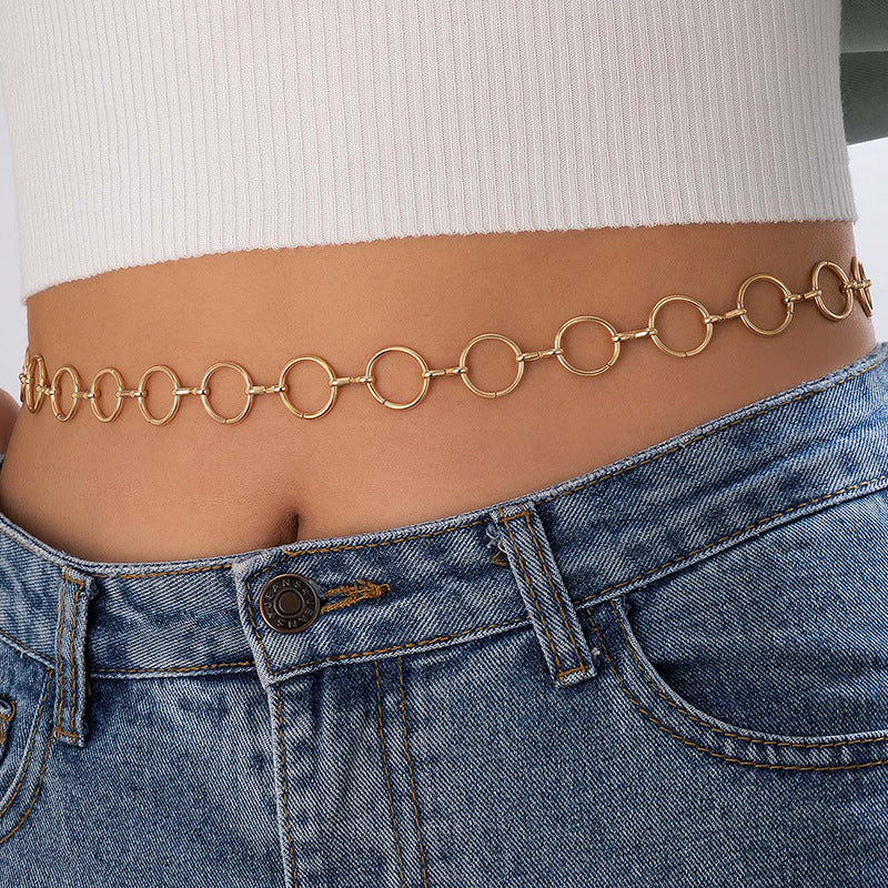 Hollow Circle Waist Chain Boho