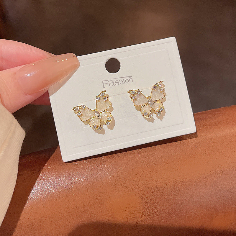 Opal butterfly Earrings