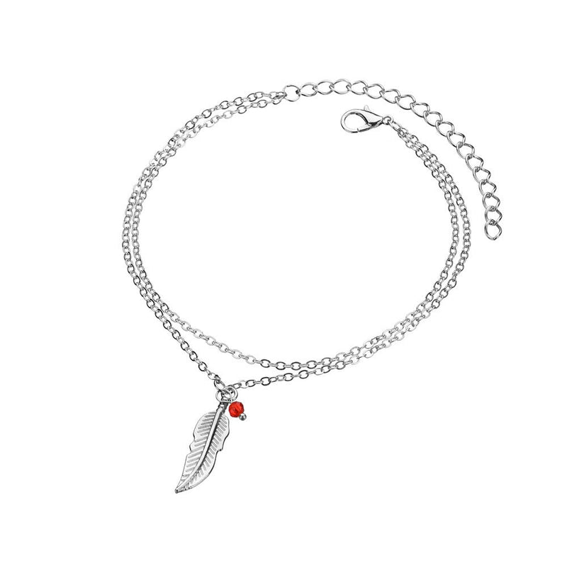 Bead Feather Anklet Bracelet Foot Jewelry