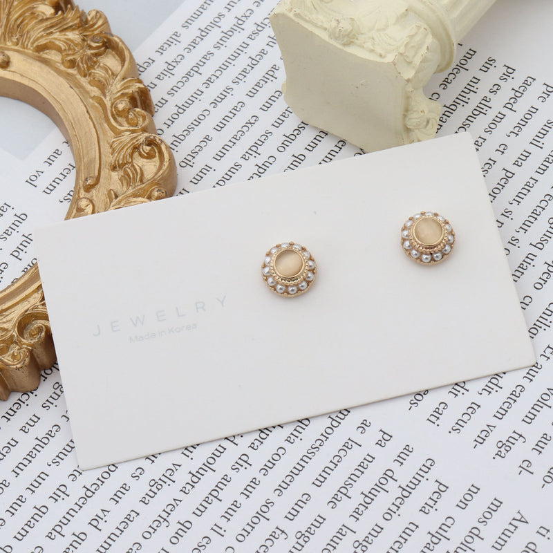 Baroque Pearl Opals Flowers Earrings