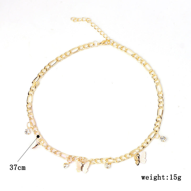 Butterfly Crystal Rhinestone Jewelry Choker Necklaces