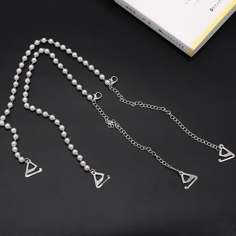 Pearl Adjustable Straight Shoulder Strap Bridal Accessories Bra Belt