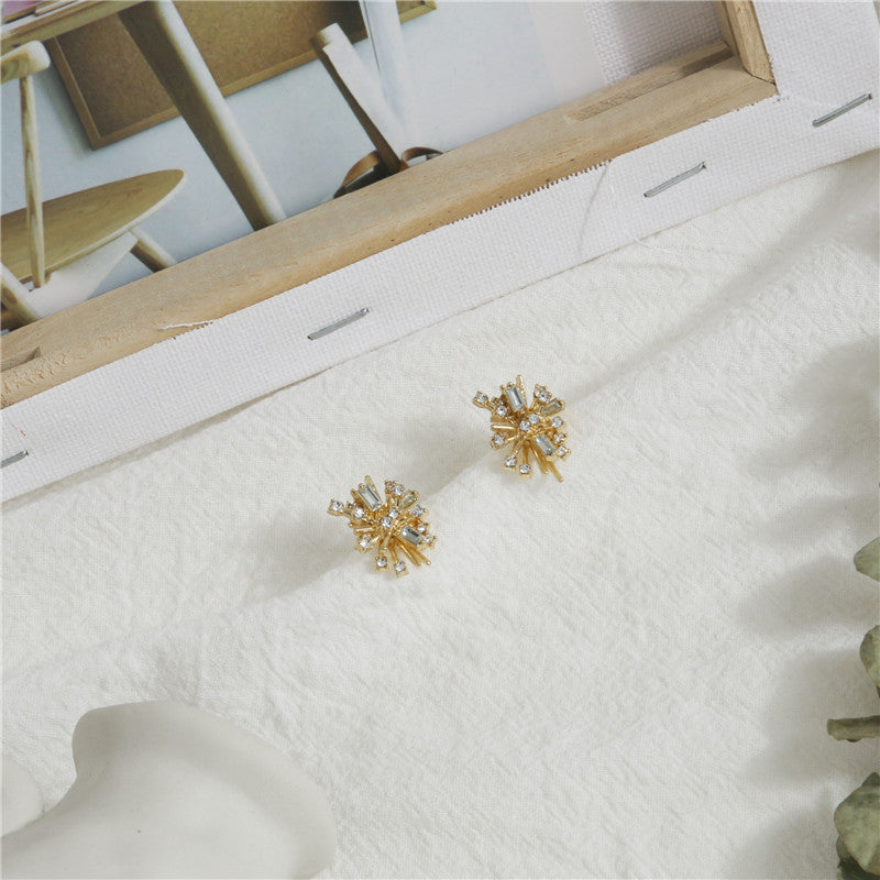 Rhinestone Firework Stud Earrings