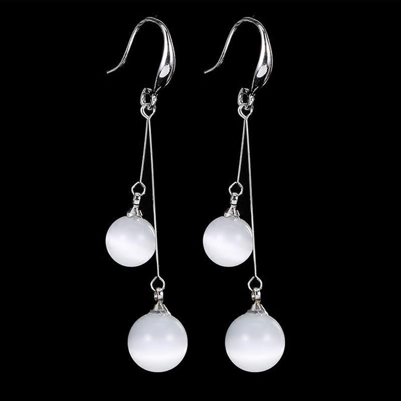 Opal Stone Gemstone Dangle Earring